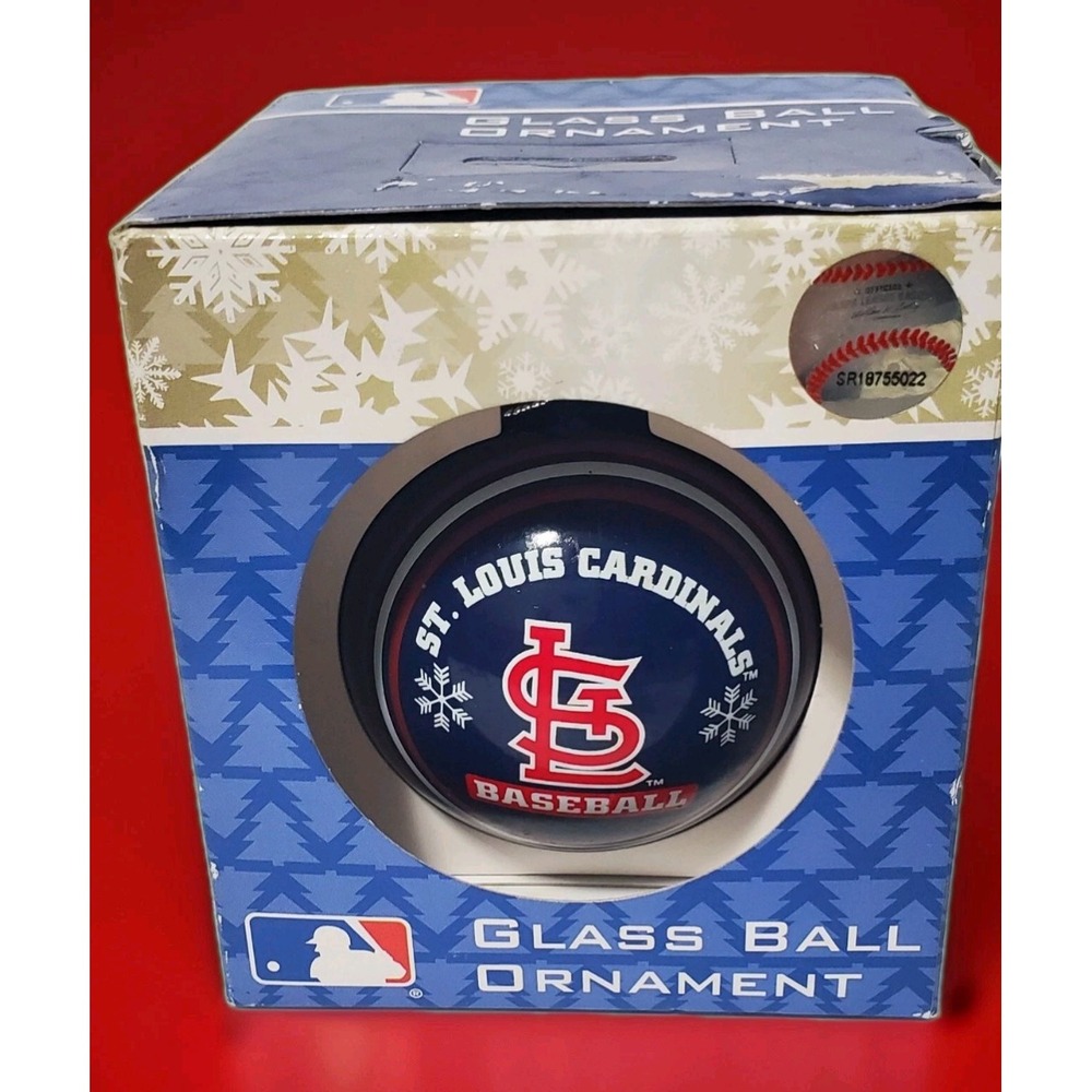 VINTAGE St Louis Cardinals Christmas Tree Hanging Ornament Baseball 2009 NOS